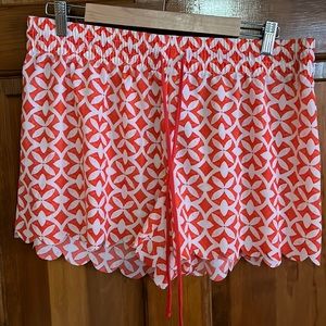Gillian & O'Malley Orange and White Sleep Shorts Size L